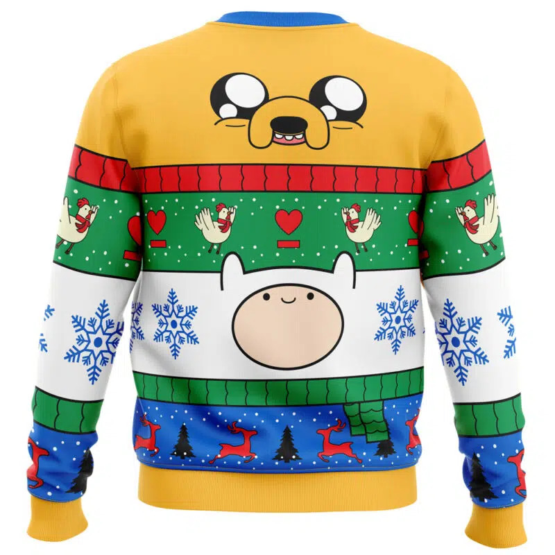 Christmas Finn and Jake Adventure Time Ugly Christmas Sweater